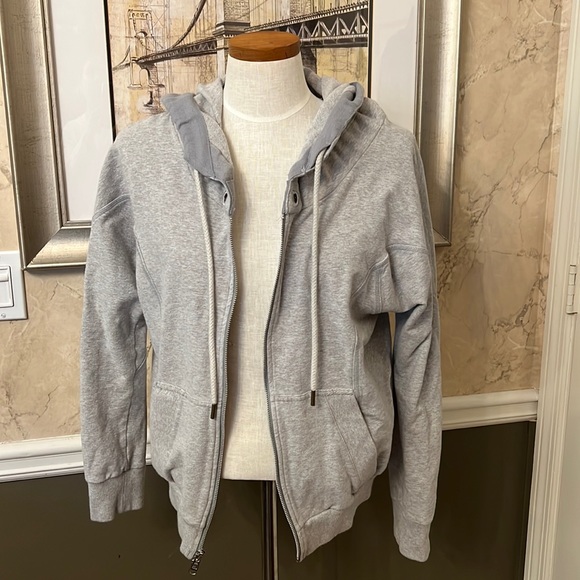 Stella McCartney Adidas Full Zip Gray Hoodie Large - Picture 1 of 8